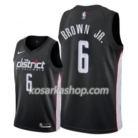 Dres Washington Wizards Troy Brown Jr. 6 Nike 2018-19 City Edition Crna Swingman